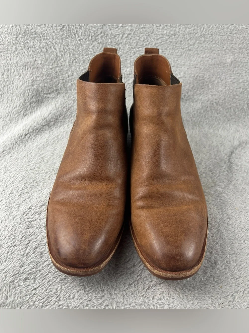 Kork Ease Boots Womens 9 M Kama Chelsea Ankle Bootie Brown Leather Low Heels - Picture 7 of 11